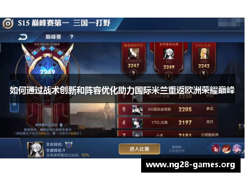 如何通过战术创新和阵容优化助力国际米兰重返欧洲荣耀巅峰